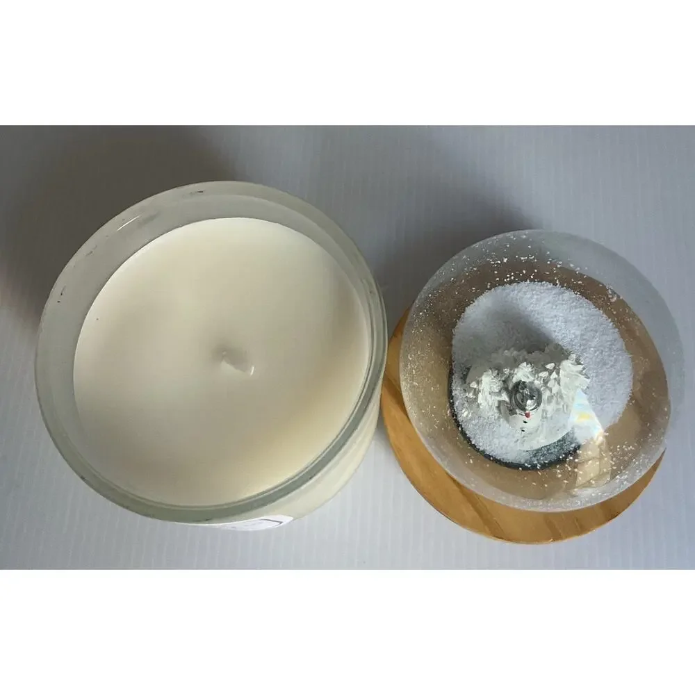 Kirkland’s Christmas Spirit Snowglobe Candle NEW – Snowman Winter Scene